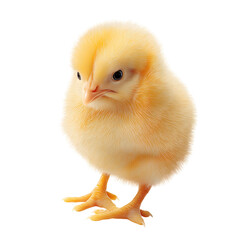 Obraz premium A yellow chicken , isolated on transparent background, png