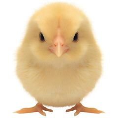 Obraz premium A yellow chicken , isolated on transparent background, png