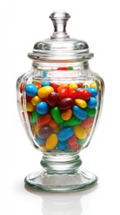 Colorful Jelly Beans In Glass Jar