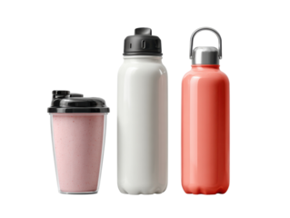 Hydration Trio: Showcasing a collection of sleek, modern drinkware options, this image offers a visual representation of health, refreshment, and active lifestyles.