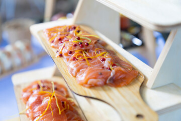 Planche de saumon frais