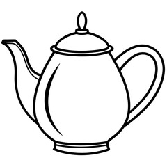 Simple Teapot on White