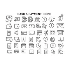 Payment,financial transaction icon set