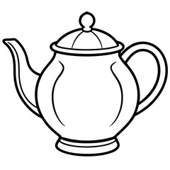 Simple Teapot on White