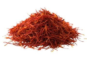 Vibrant saffron threads, a luxurious spice essential for culinary creations, adding color and aroma to dishes.