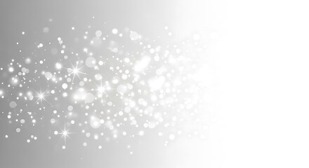 Abstract silver glitter sparkles isolated on white background for festive design