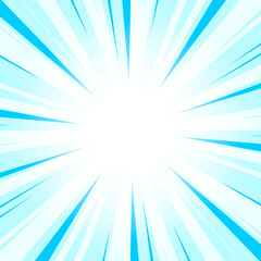 Robin Egg Blue Glowing Sunburst Background. Abstract Blue Glow Effect Sunburst Background for Presentation, Banner, Poster, Flyer, Sales. Modern Pop Art Poster for Summer and Spring Theme.