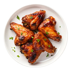 Savor delicious glazed chicken wings seasoned with fresh herbs, a mouthwatering treat perfect for any gathering or meal.