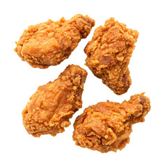 Crispy golden fried chicken pieces ready to enjoy, perfect for menu design or culinary inspiration.