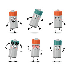 set of funny cartoon manager