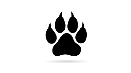 A detailed illustration of a paw print, showcasing the unique markings of an animal's footprint. The illustration presents a captivating insight into the animal's presence and the path it has taken