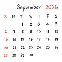 calendar planner 2026 organizer handwriting