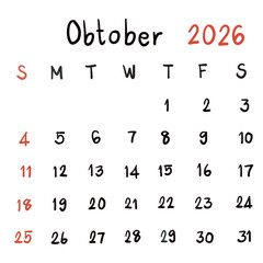 calendar planner 2026 organizer handwriting