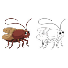 vector illustration of a cartoon bug