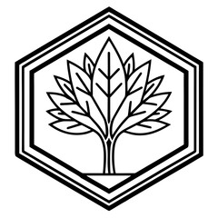 Minimal Vintage Tree Emblem