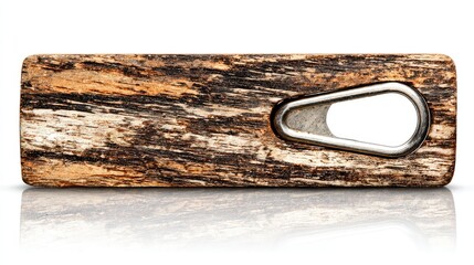 Elegant Wooden Bottle Opener With Metal Accent