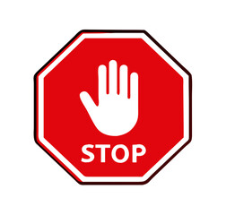 Obraz premium Stop Icon. Hand Gesture As Forbidden Illustration