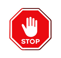 Stop Icon. Hand Gesture As Forbidden Illustration