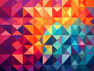 Obraz premium Abstract pattern with vibrant hues and flowing geometric shapes Geometric design with colorful transitions and abstract movement