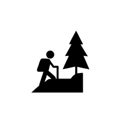 Hiking vector icons, illustration isolated sign symbol