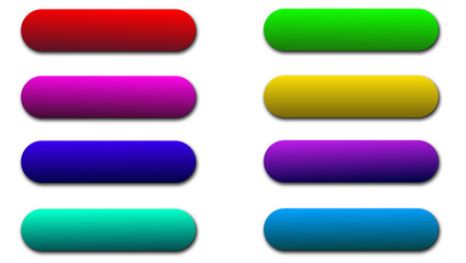 Vibrant multicolored buttons with smooth animations, perfect for modern UI design, interactivity, and eye-catching digital interfaces
