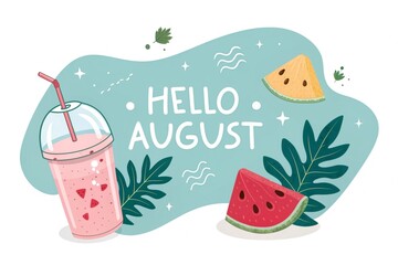 Hello August – Refreshing Summer Drink with Watermelon and Mint
