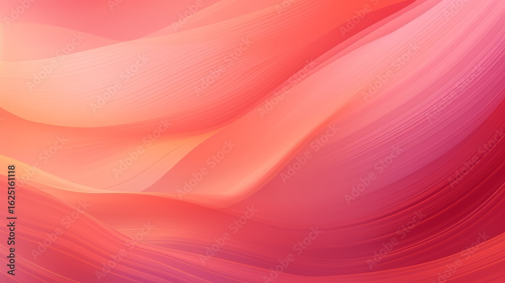 Wall mural pink background with a wave pattern. the pink color is vibrant and bold, giving the image a sense of