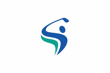 Letter S Golf Logo 