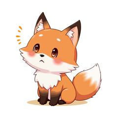 Obraz premium Cute Baby Red Fox Clipart 06