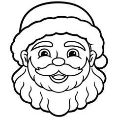 Classic Santa Face on White