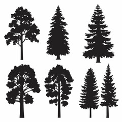 silhouettes of trees