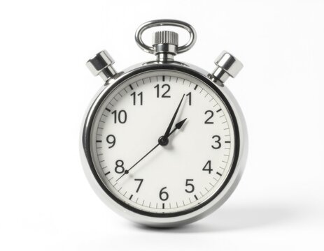 A close-up image of a clock face on a white surface