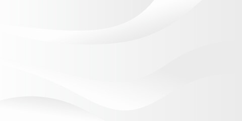 Clean, flowing white wave background.  Modern and minimalist backdrop with smooth, curved lines create a sense of movement and elegance.