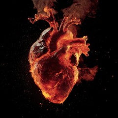 Burning Heart Graphic Design