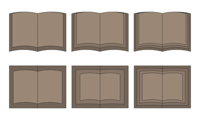 book icon vector, Book logo in line style different style