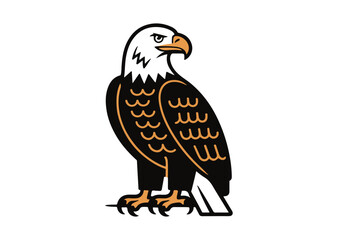 Bald Eagle Vector Illustration, Bald Eagle Icon