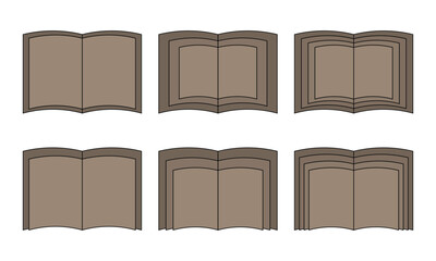 Book open icon illustration vector symbol set