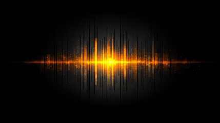 Black and orange image of a sound wave. The wave is orange and has a lot of detail