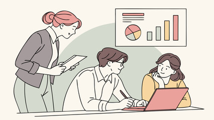 business people working together