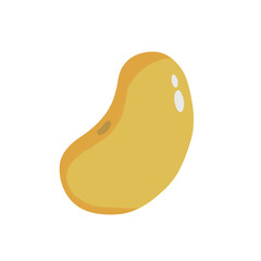 Set of yellow soybeans in flat vector.
