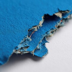 Torn Blue Paper Texture Close Up