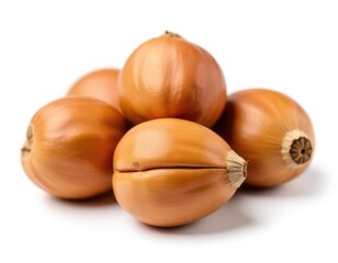 A pile of onions stacked on top of each other