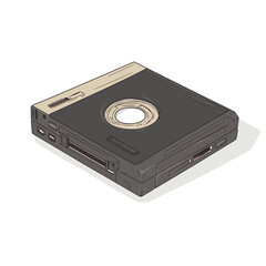 Fototapeta premium Compact disk isolated white background 