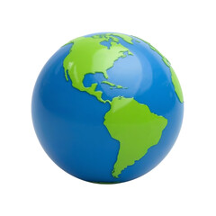 Fototapeta premium Global representation featuring vibrant continents and boundless oceans in a serene view