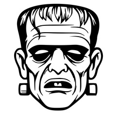 Fototapeta premium Creepy Cartoon Horror Mask Illustrations