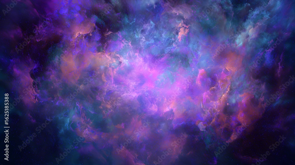 Canvas Prints abstract space background with nebula, stars, and galaxies. fantasy fractal texture. abstract space 