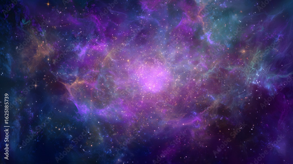 Wall mural nebula and stars in deep space, computer generated abstract background. abstract space background fo