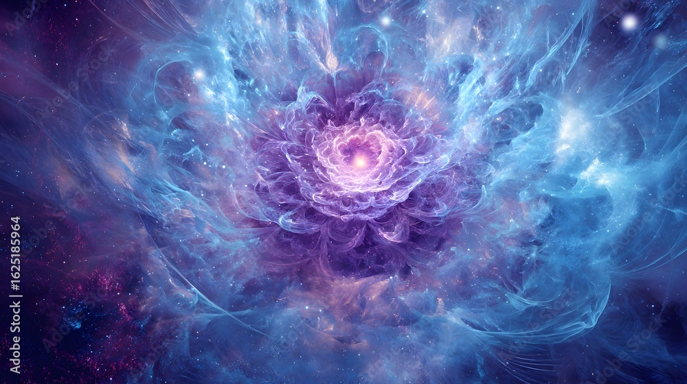 Poster abstract fractal. fractal art background for creative design. abstract cosmic background for meditat
