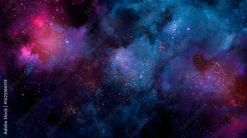 Wall mural abstract space background with nebula and stars. colorful galaxy. abstract space background.