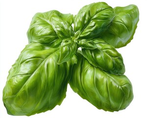 Close Up Fresh Basil Leaves